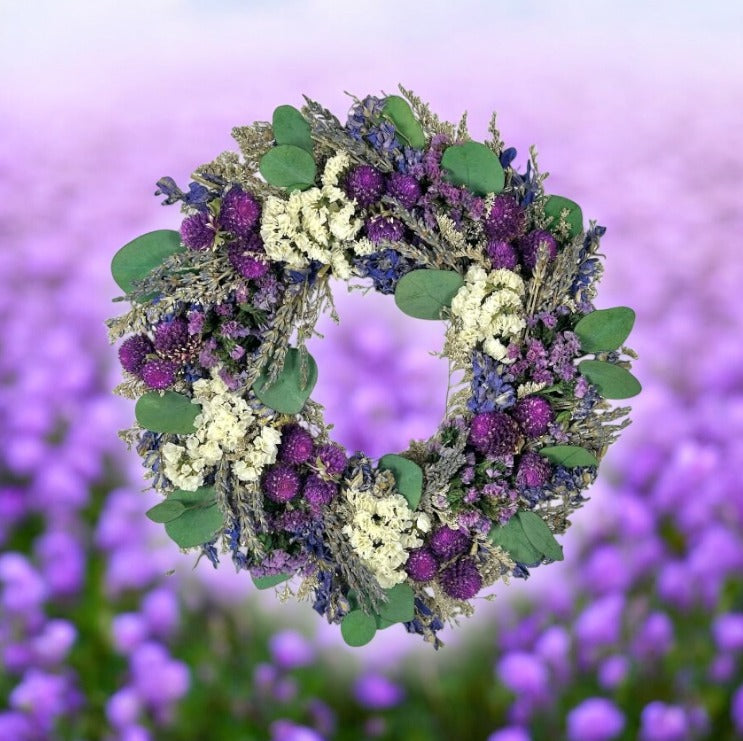 10" Lavender in the Mist Wreath