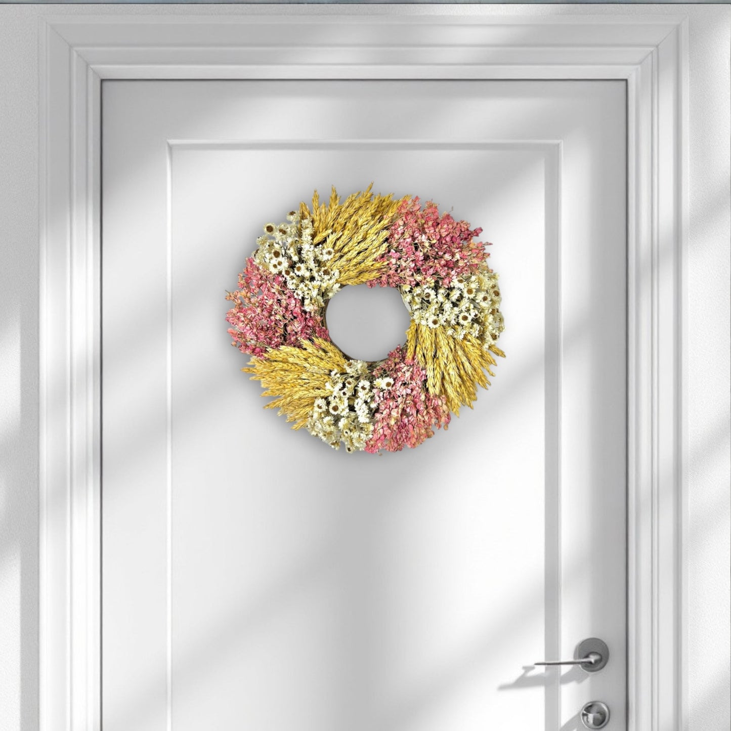 16" Pink Wildflowers Wreath