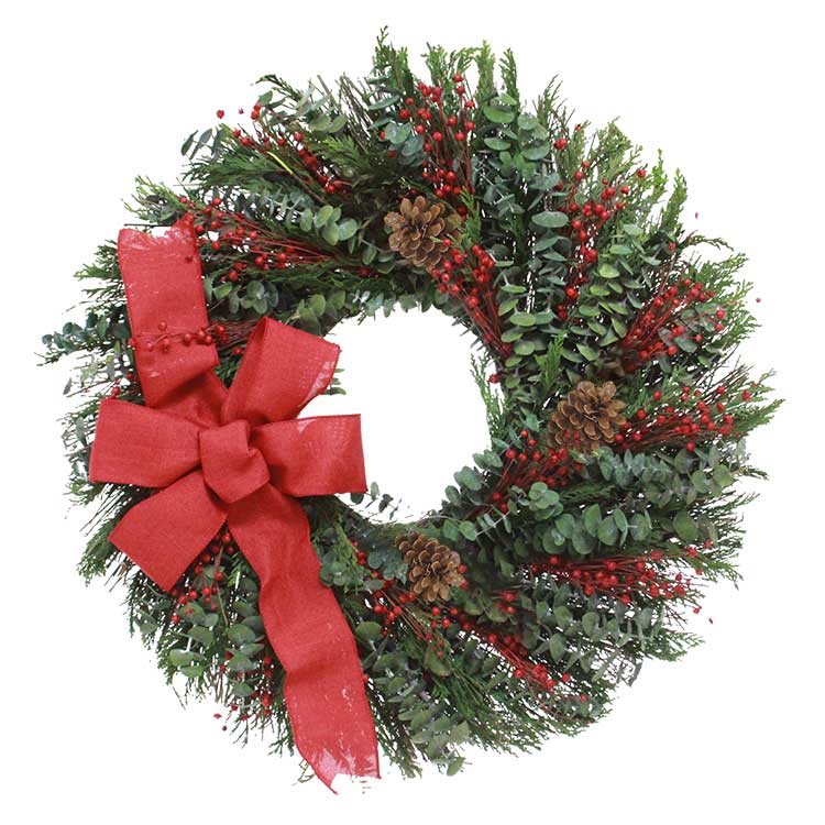 22" Fragrant Holiday Wreath