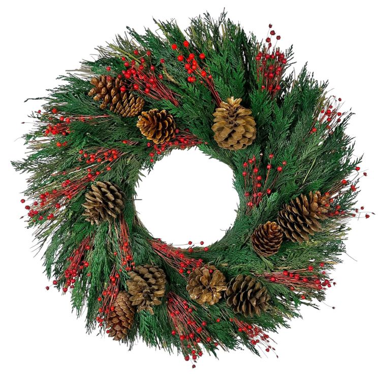 22" Fragrant Cedar Winter Wreath