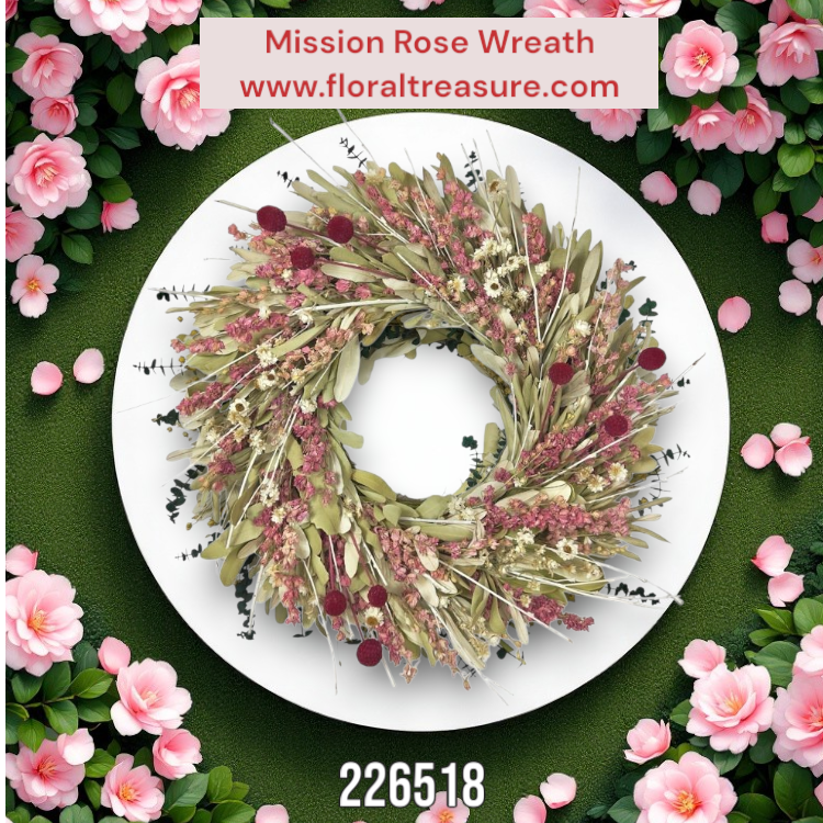 22" Mission Rose Wreath