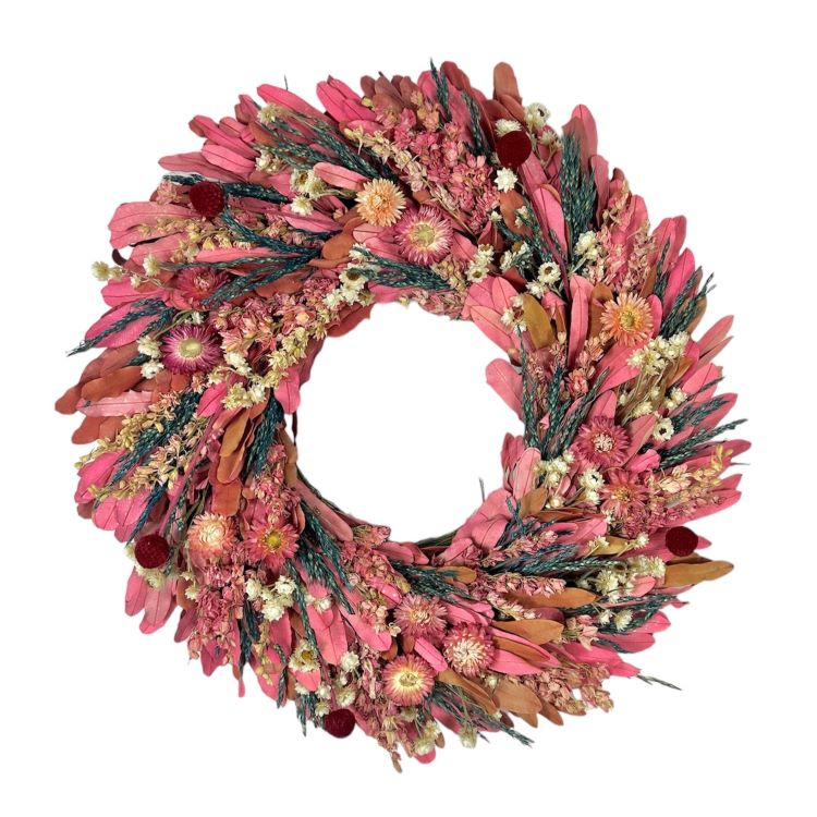 22" Champagne Pink Garden Wreath