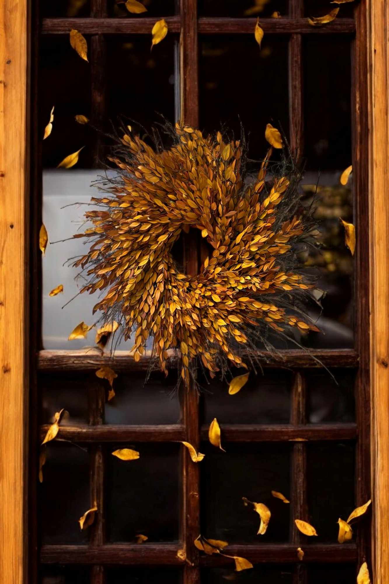 22" Amber Myrtle Wreath