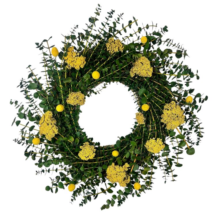 22" Green and Yarrow Wreath