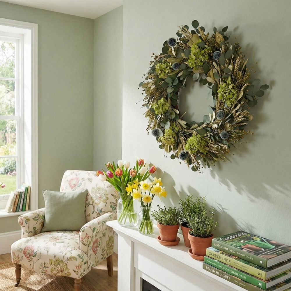 22" Heavenly Hydrangea Wreath