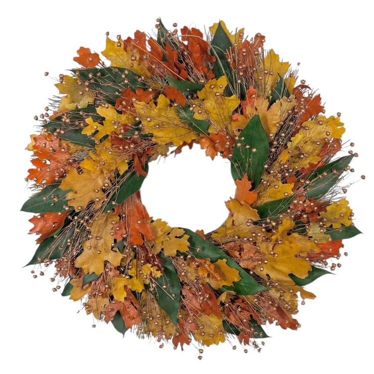 22" Autumn Maple Wreath