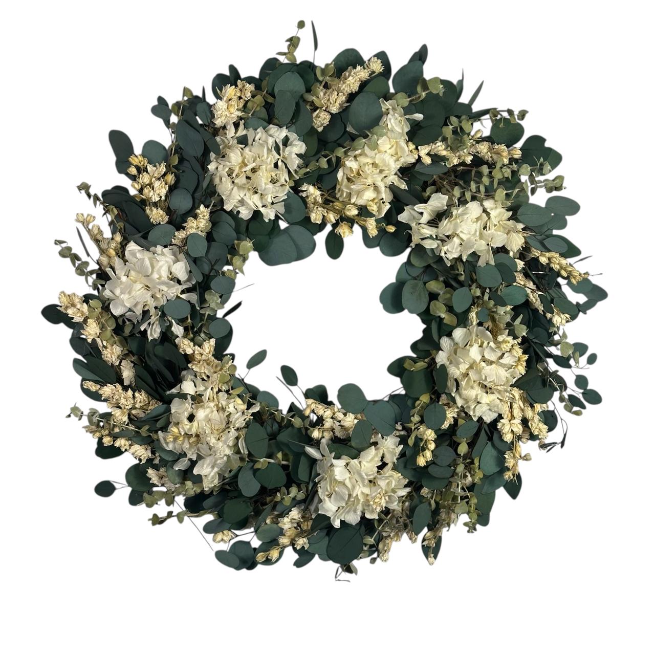 22″ Linen Garden Wreath
