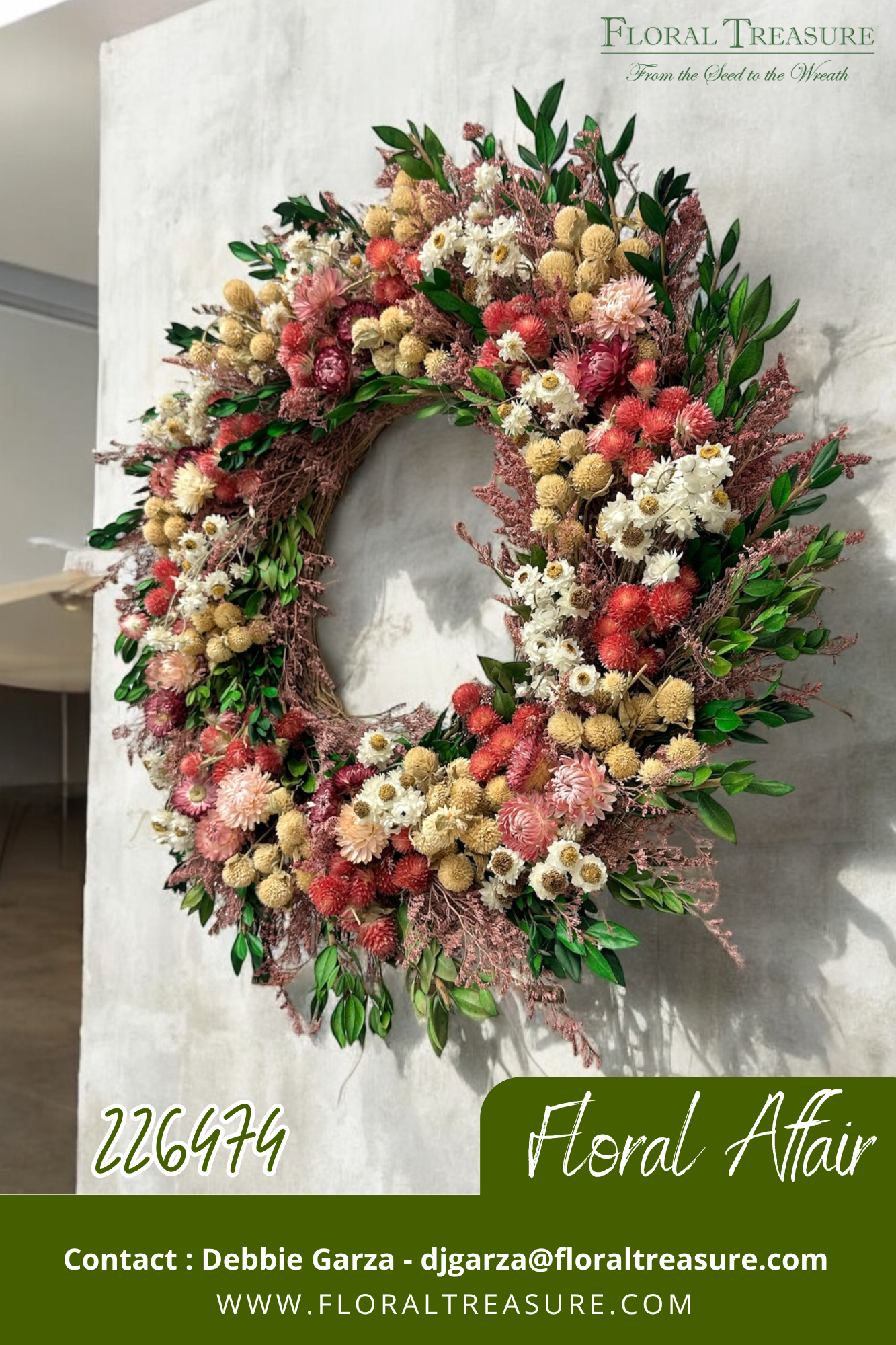 22" Floral Affair Wreath