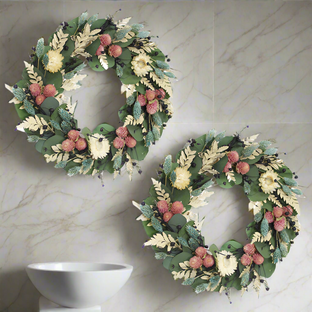 10" Floral Garden Set of Wreaths