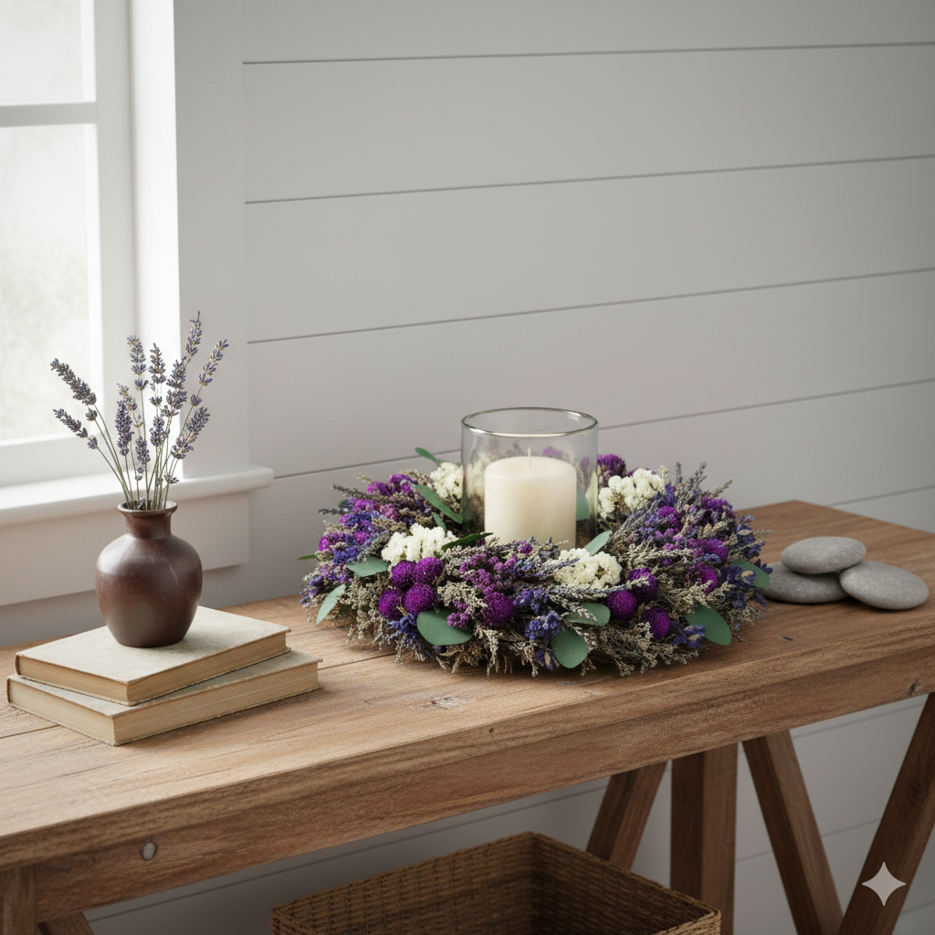 10" Lavender in the Mist Wreath