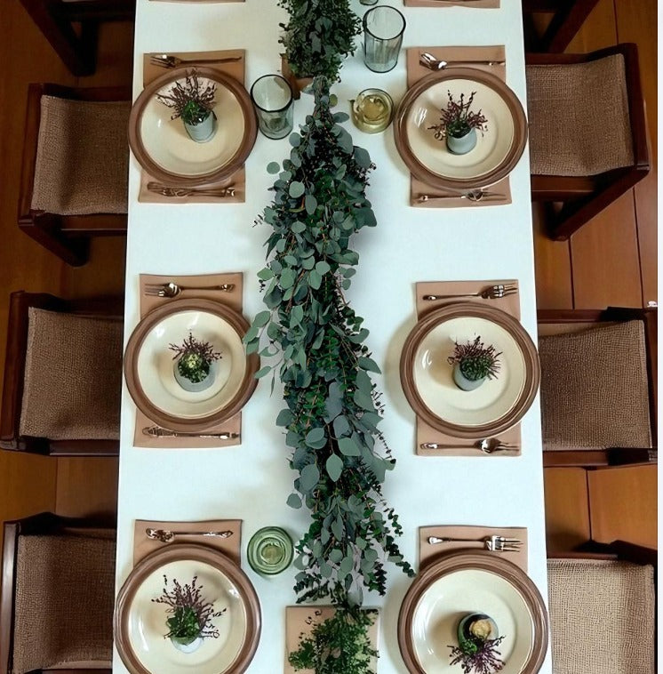 48" Spring Green Silver Dollar Garland