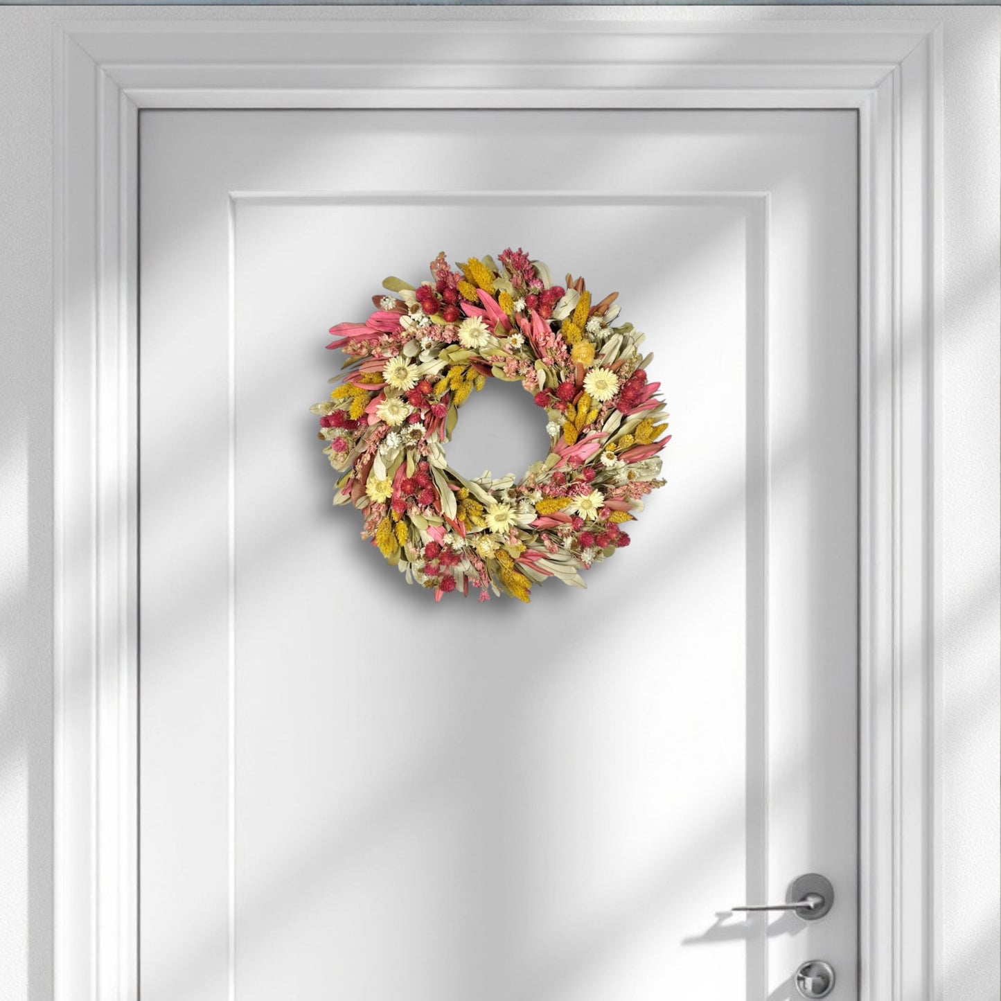 16" Peony Pink Garden Wreath