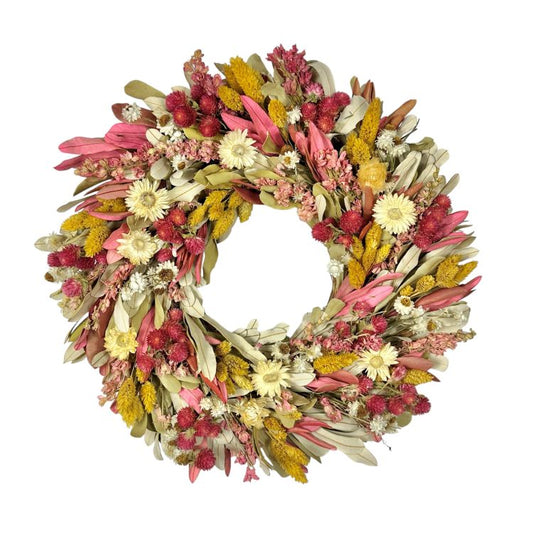 16" Peony Pink Garden Wreath
