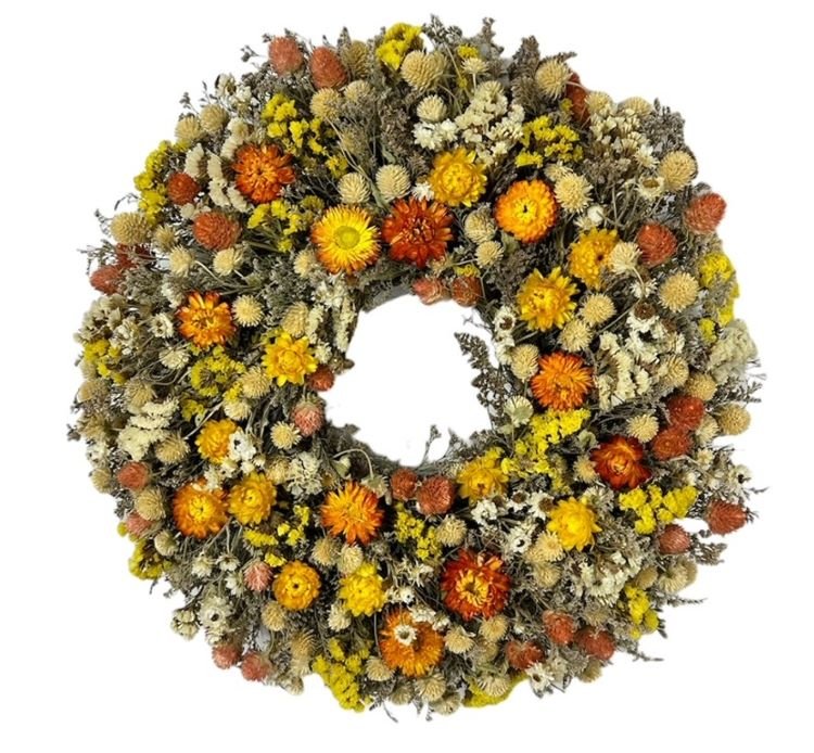 18" Orange Glow Wreath - In Stock - Floral Treasure186446 - R