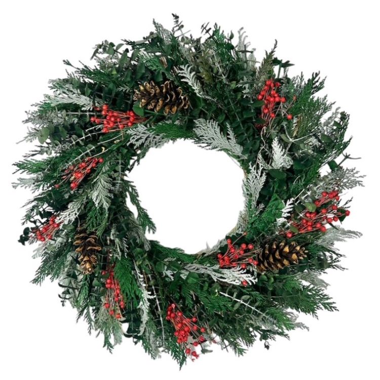 18" Emerald Evergreen Wreath