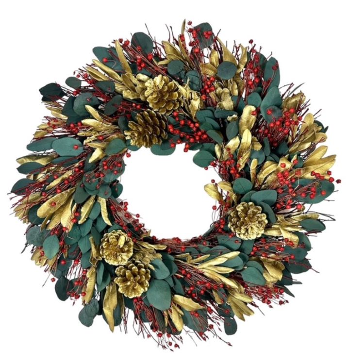 18" Golden Forest Wreath