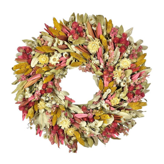 18" Peony Pink Garden Wreath