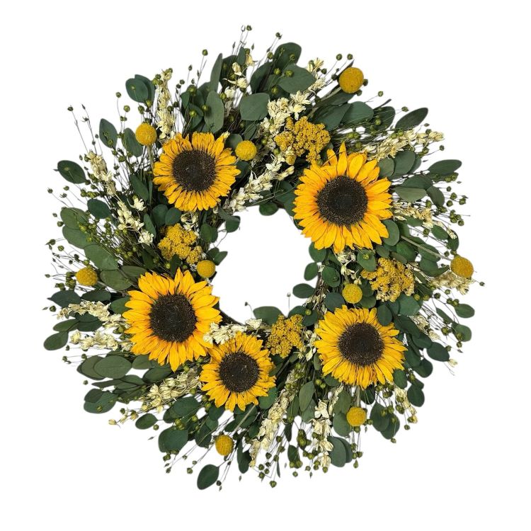 18” Sunflower Summer Wreath