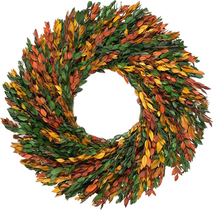 22" Shades of Autumn Wreath