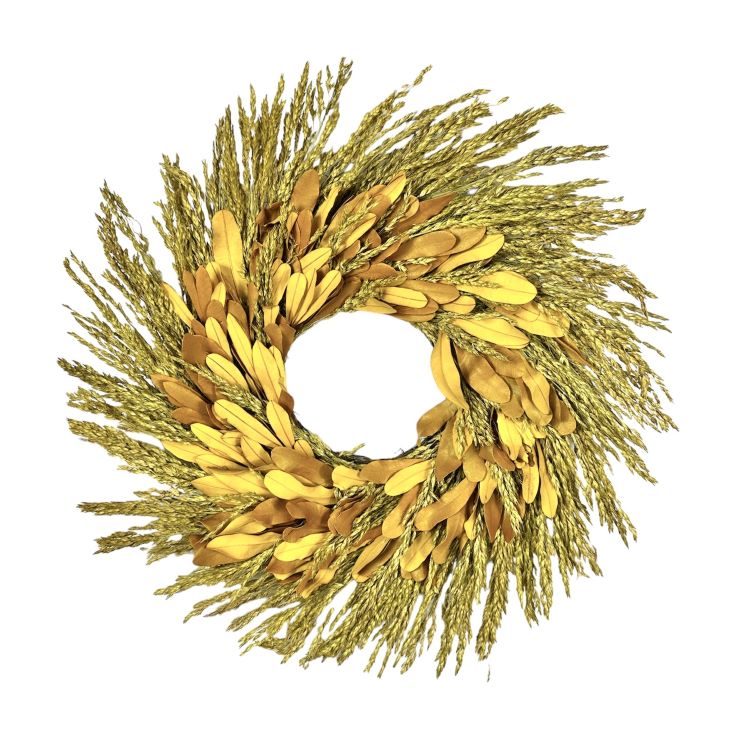 22" Warm Saffron and Sudan Grass Wreath