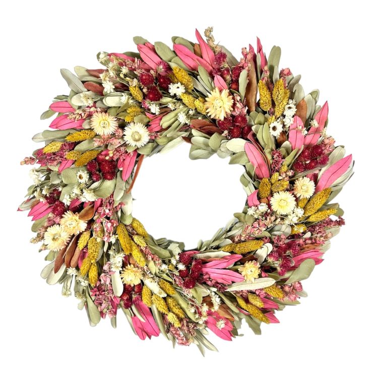 22" Peony Pink Garden Wreath