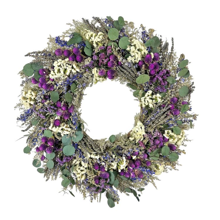 22" Lavender in the Mist Wreath