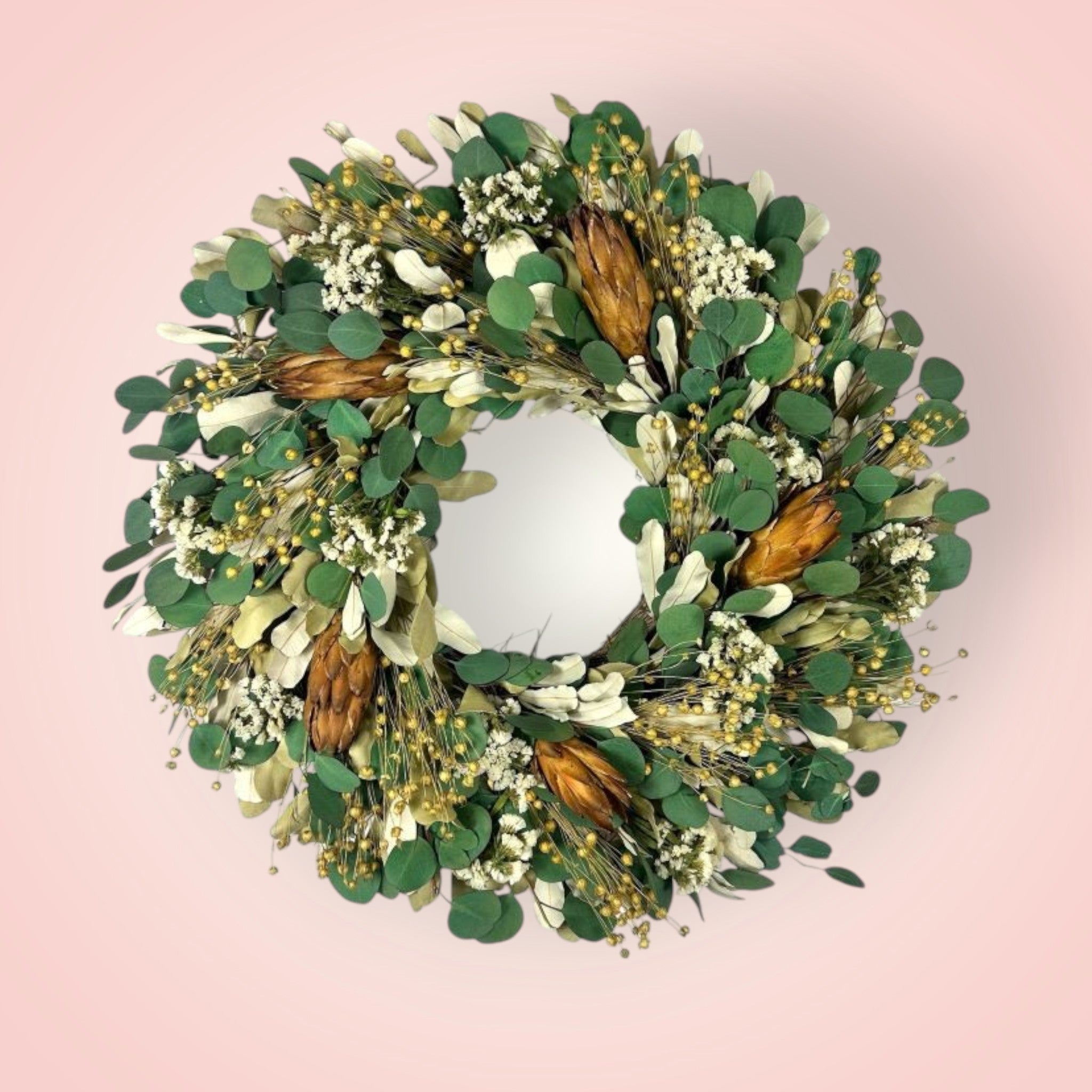 Summer Protea Greenery Wreath