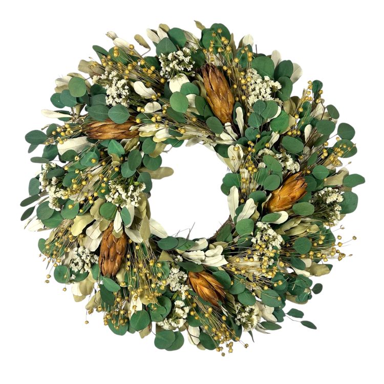 Summer Protea Greenery Wreath