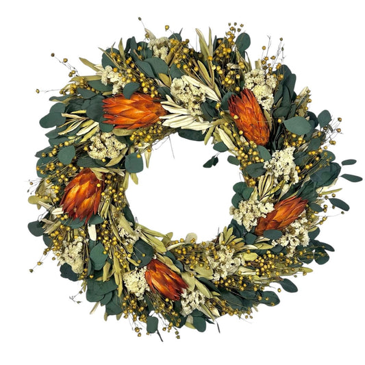 Summer Protea Greenery Wreath