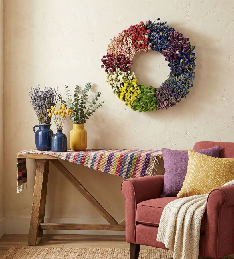 22" Over the Rainbow Wreath