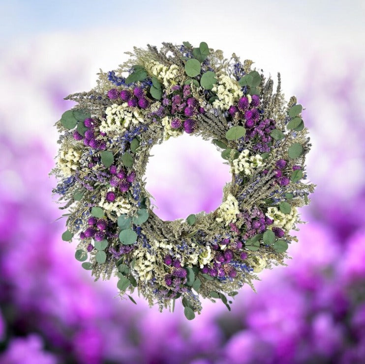 22" Lavender in the Mist Wreath